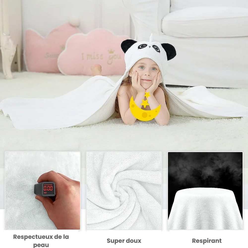 Serviette de bain à capuche