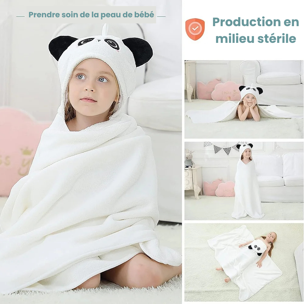 Serviette de bain à capuche