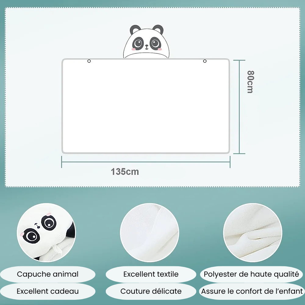 Serviette de bain à capuche
