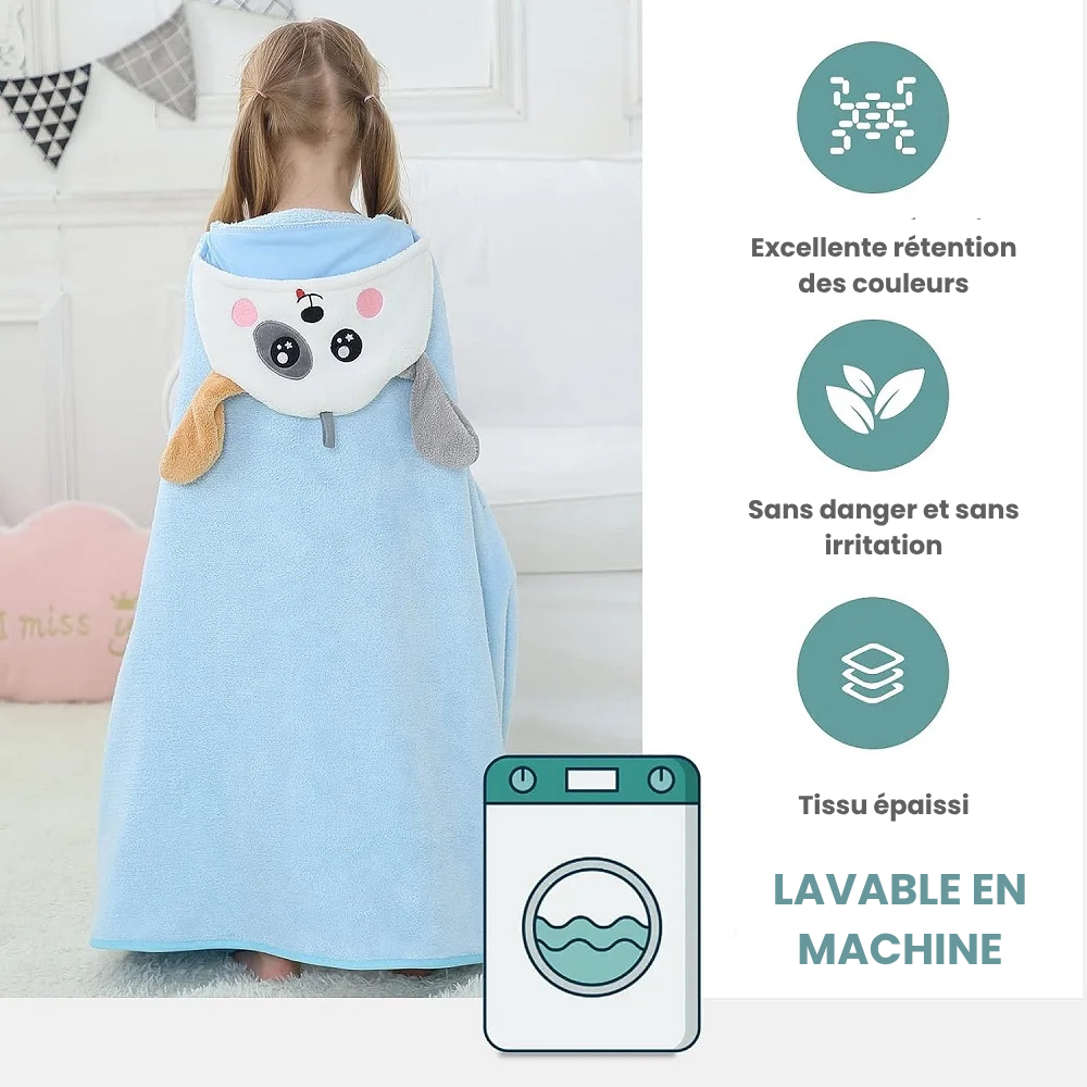 Serviette de bain à capuche