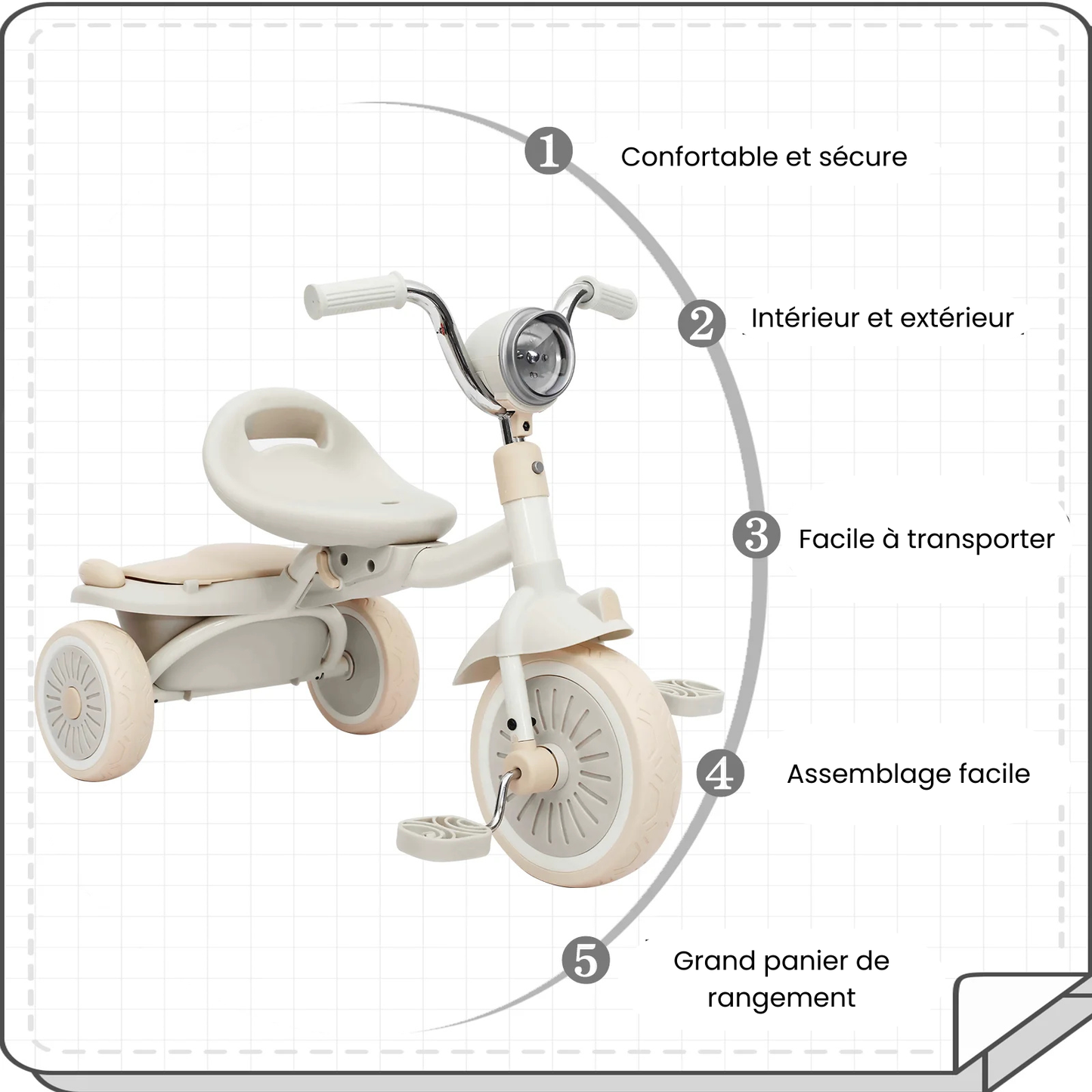 Tricycle pliable pour enfant
