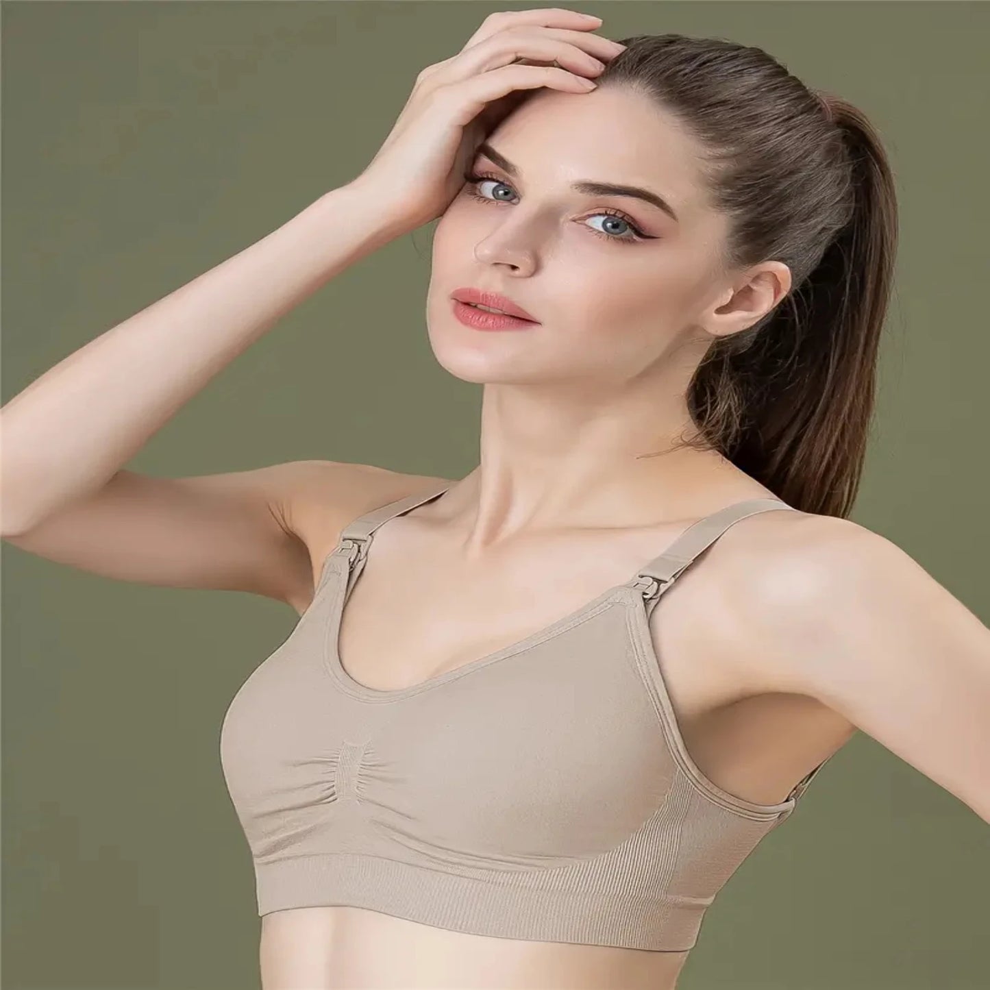 Soutien-gorge d'allaitement de maternité push up sans anneau d'acier