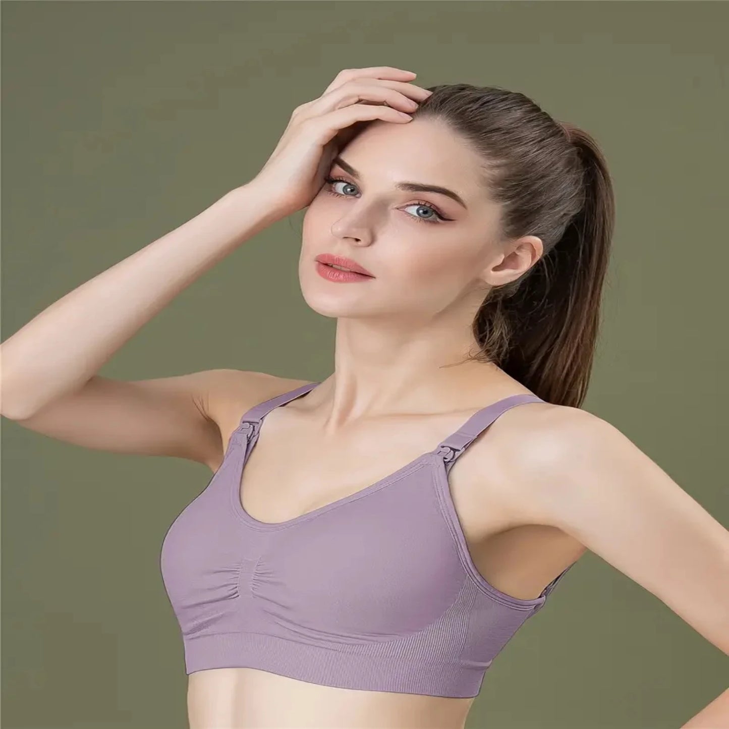 Soutien-gorge d'allaitement de maternité push up sans anneau d'acier