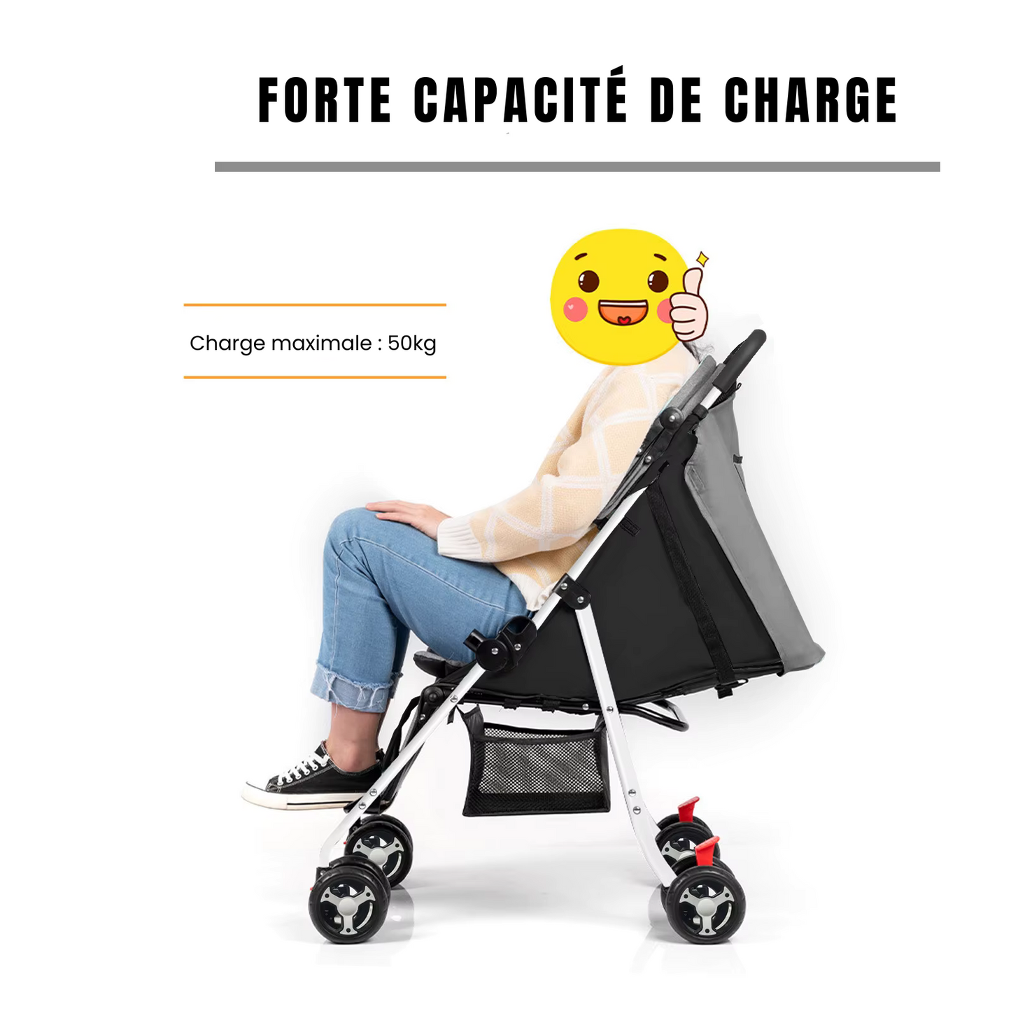Poussette 2 en 1 portable pour bébé