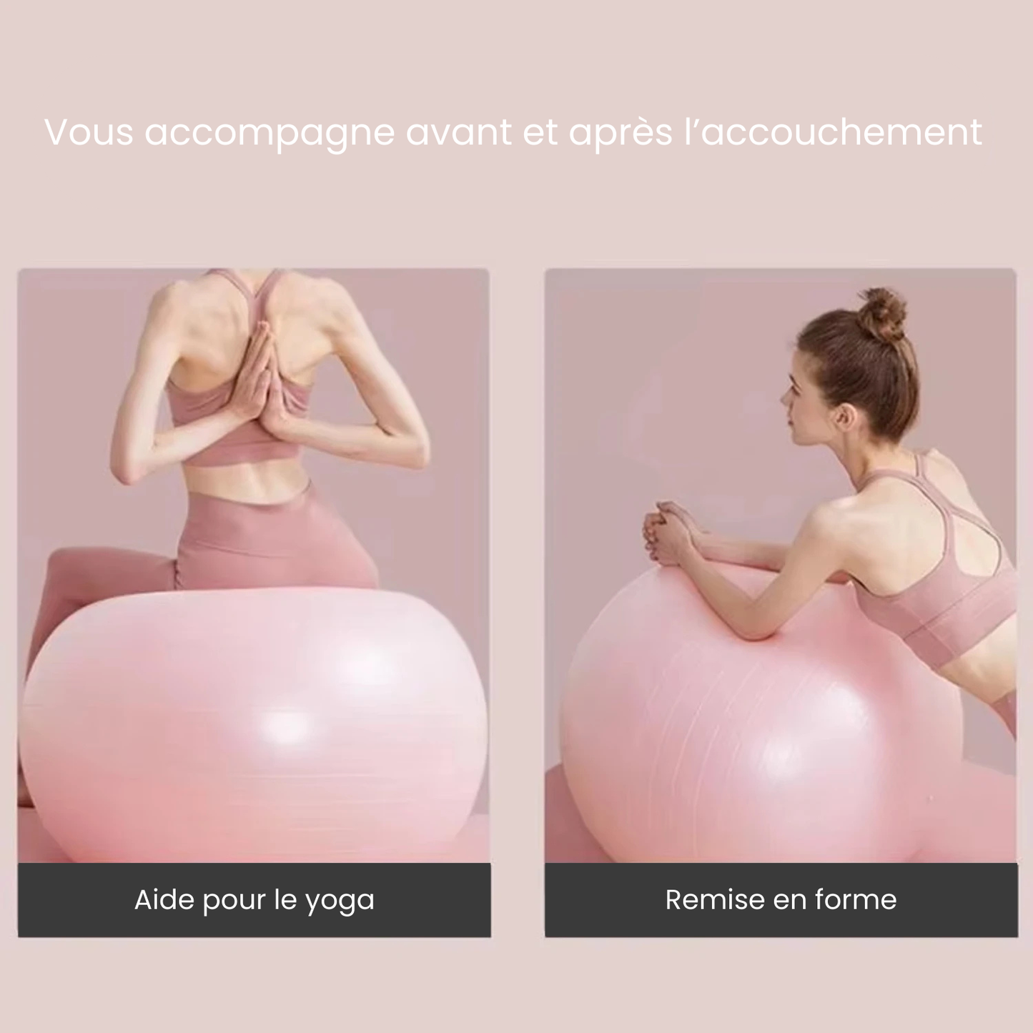 Ballon de yoga pour femme enceinte et en post-partum
