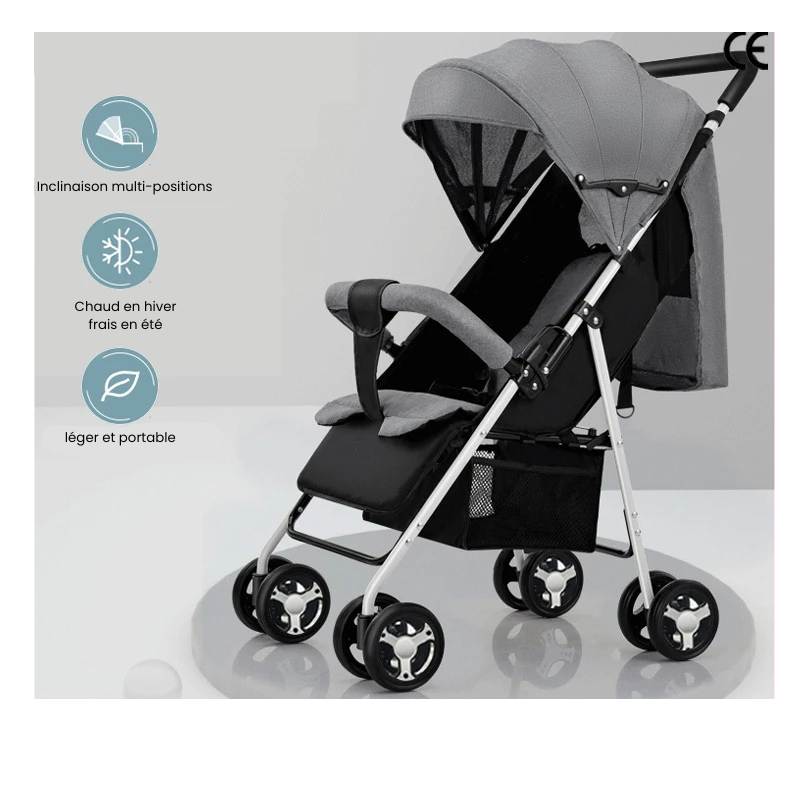 Poussette 2 en 1 portable pour bébé