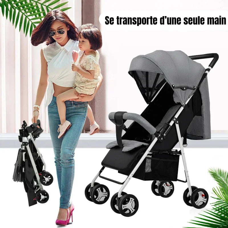 Poussette 2 en 1 portable pour bébé