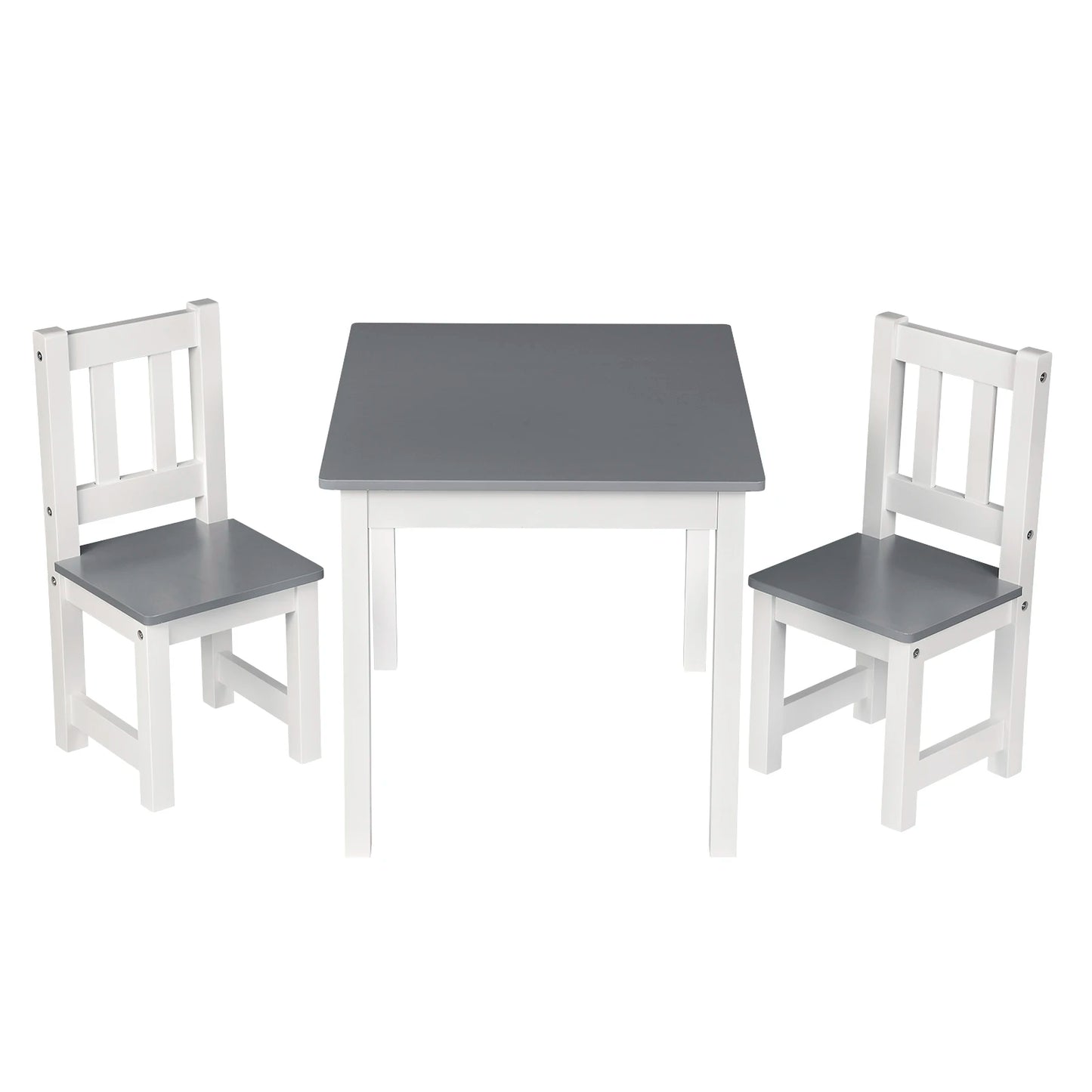 Table en bois avec deux chaises pour enfant