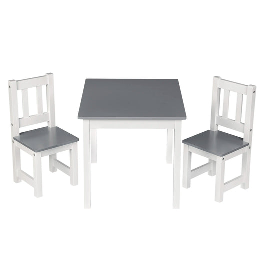 Table en bois avec deux chaises pour enfant